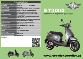 EFO Elektroroller ET3000 Anhaengerpark Salzburg