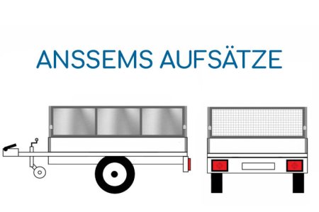 ANSSEMS Anhängeraufbau und Laubgitter inklusive passende Rungen