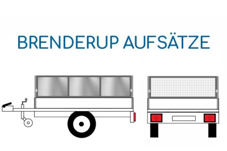 BRENDERUP Anhängeraufbau und Laubgitter inklusive passende Rungen