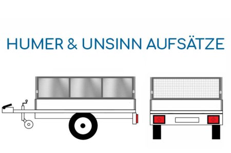 UNSINN & HUMER Anhängeraufbau und Laubgitter inklusive passende Rungen