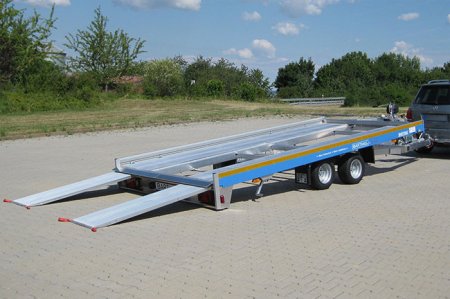 Fahrzeugtransporter Hochlader aus Aluminium hydraulisch kippbar AH-Serie 