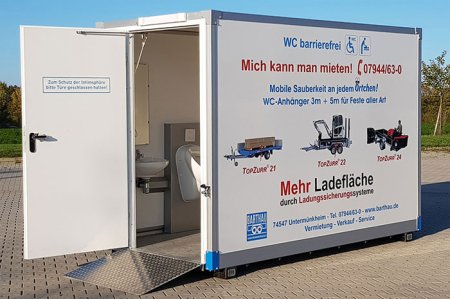 Toiletten Container - WC Container kaufen Sie im Anhängerpark Salzburg